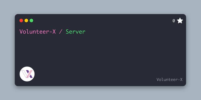 VolunteerX Server Github image